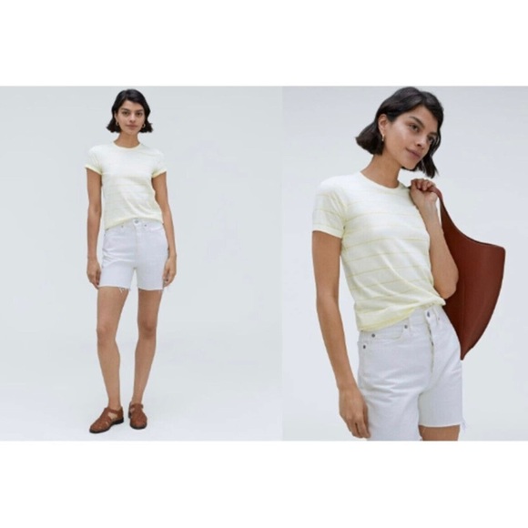 Everlane Tops - Everlane The Organic Cotton Crew T-Shirt In Yellow